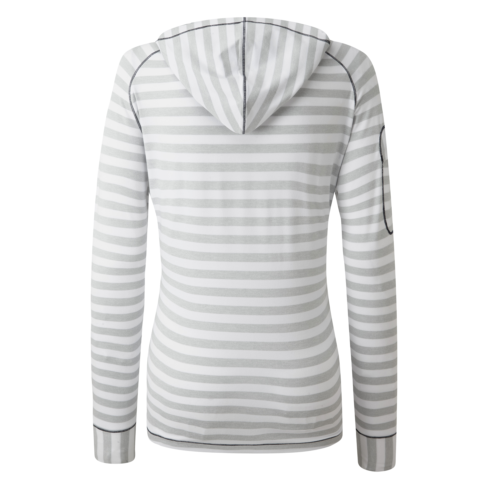 Pullover Hoodie in Jersey Tonal Melange Stripe