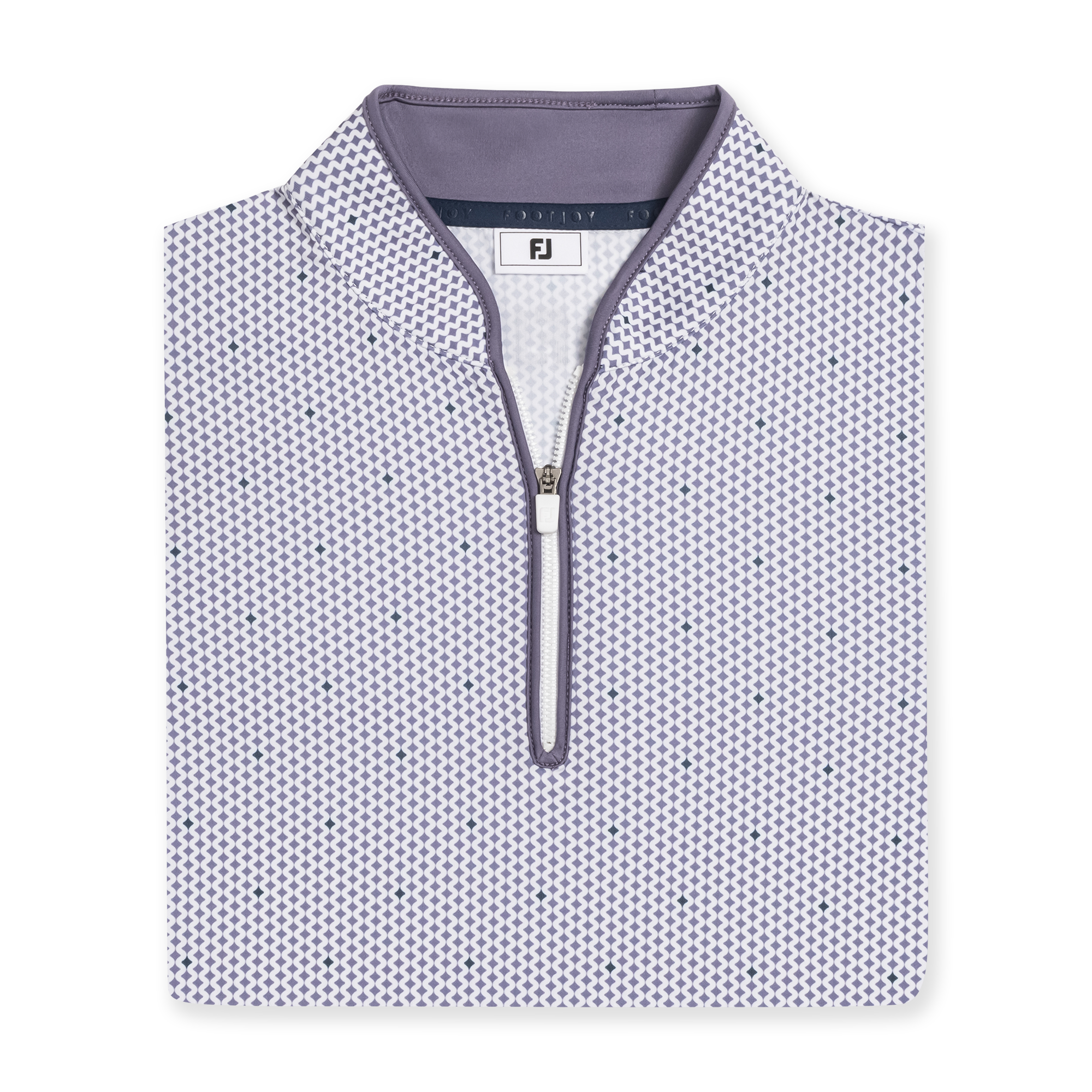 Short Sleeve Zip Front Printed