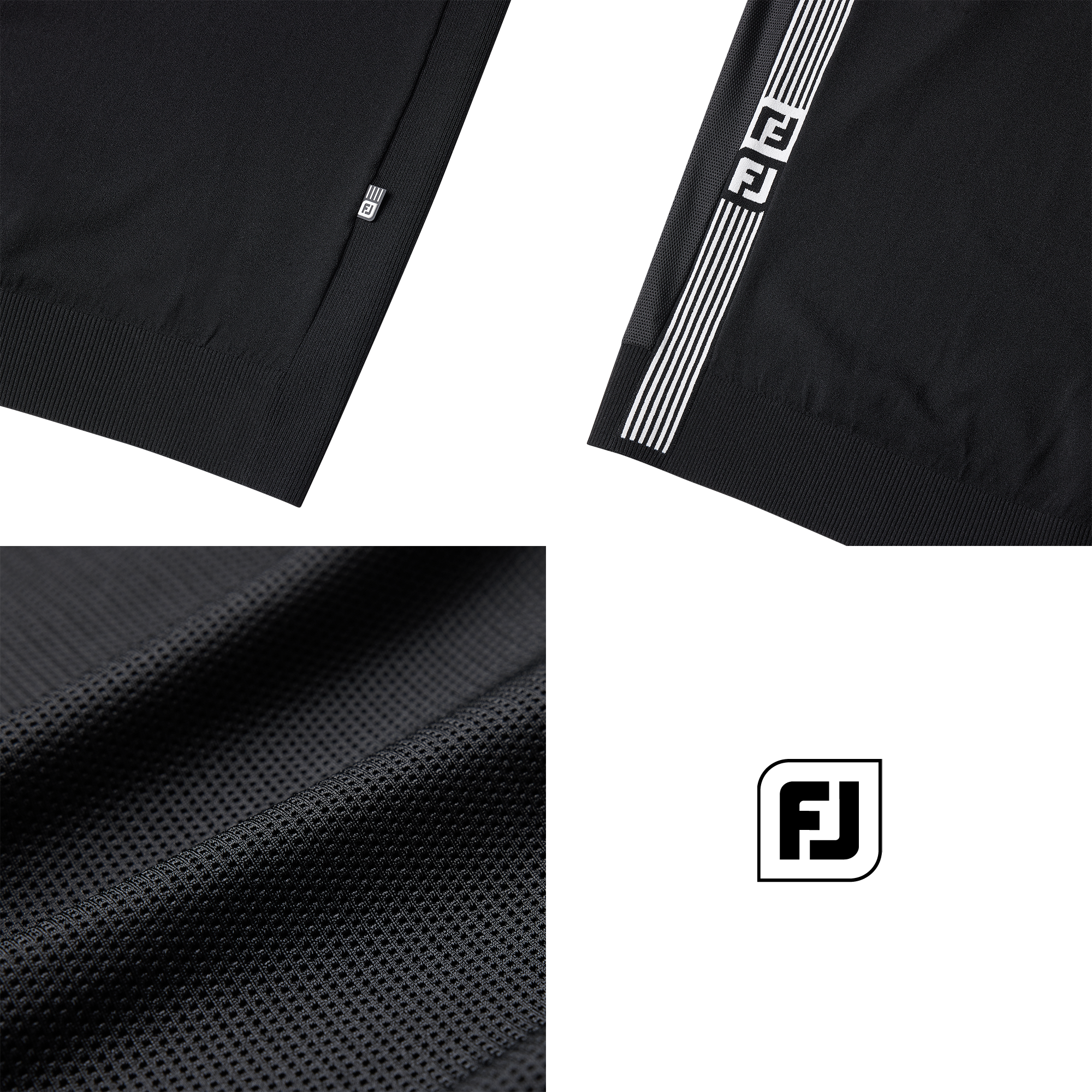 Stripe Logo Knit Polo Shirt