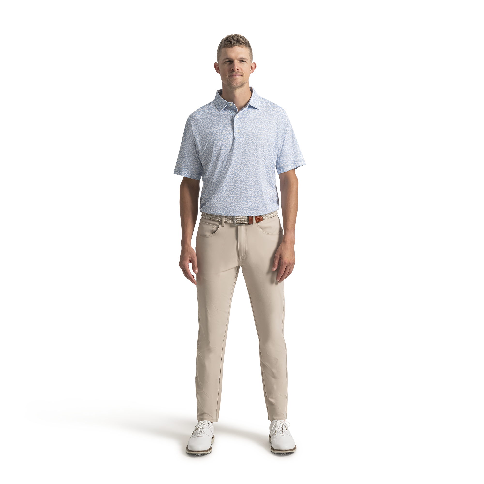 Hidden Palm Print Lisle Self Collar