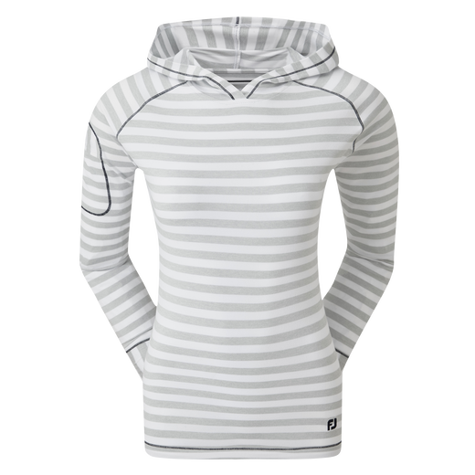 Pullover Hoodie in Jersey Tonal Melange Stripe