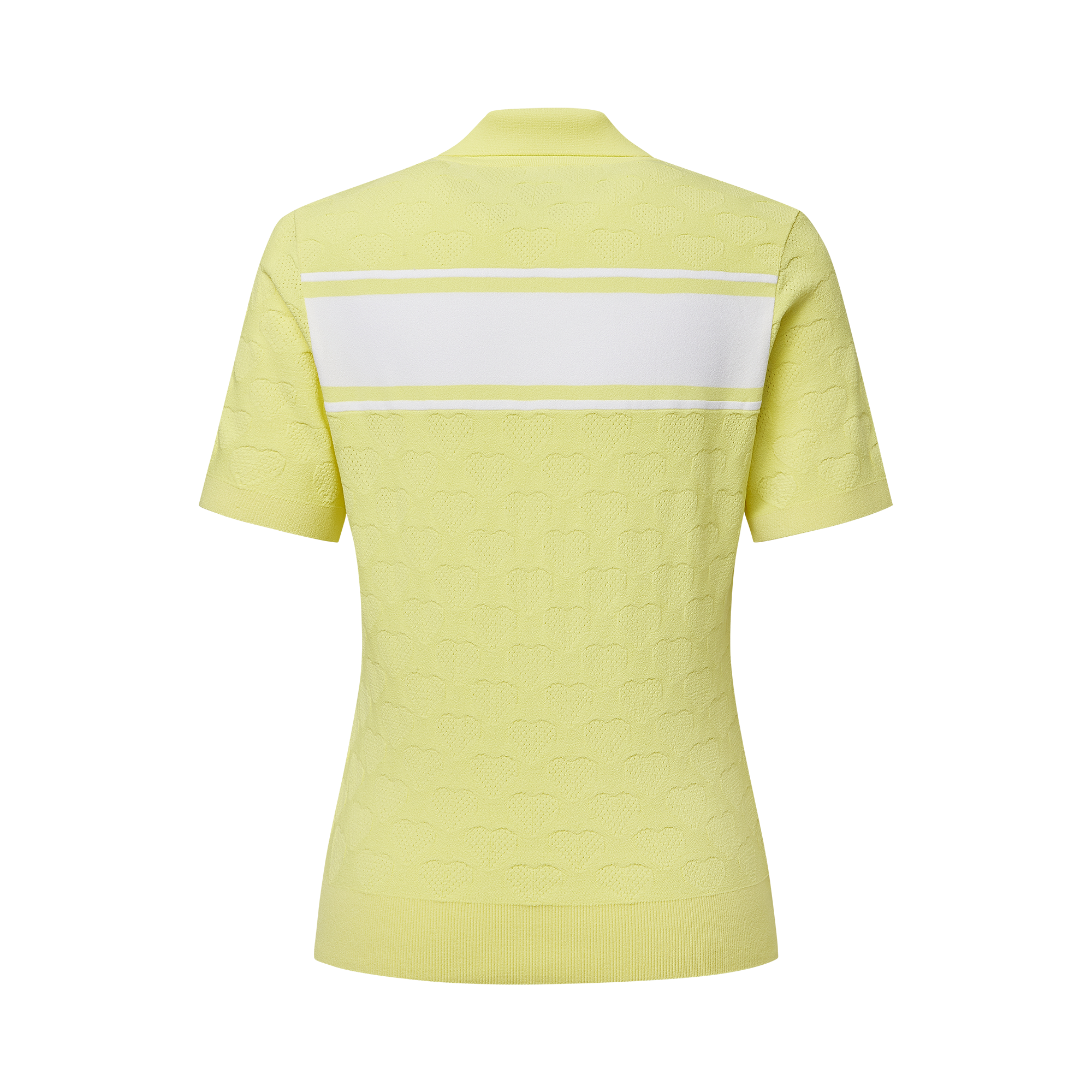 Patterned Open-Collar Polo Shirt Women