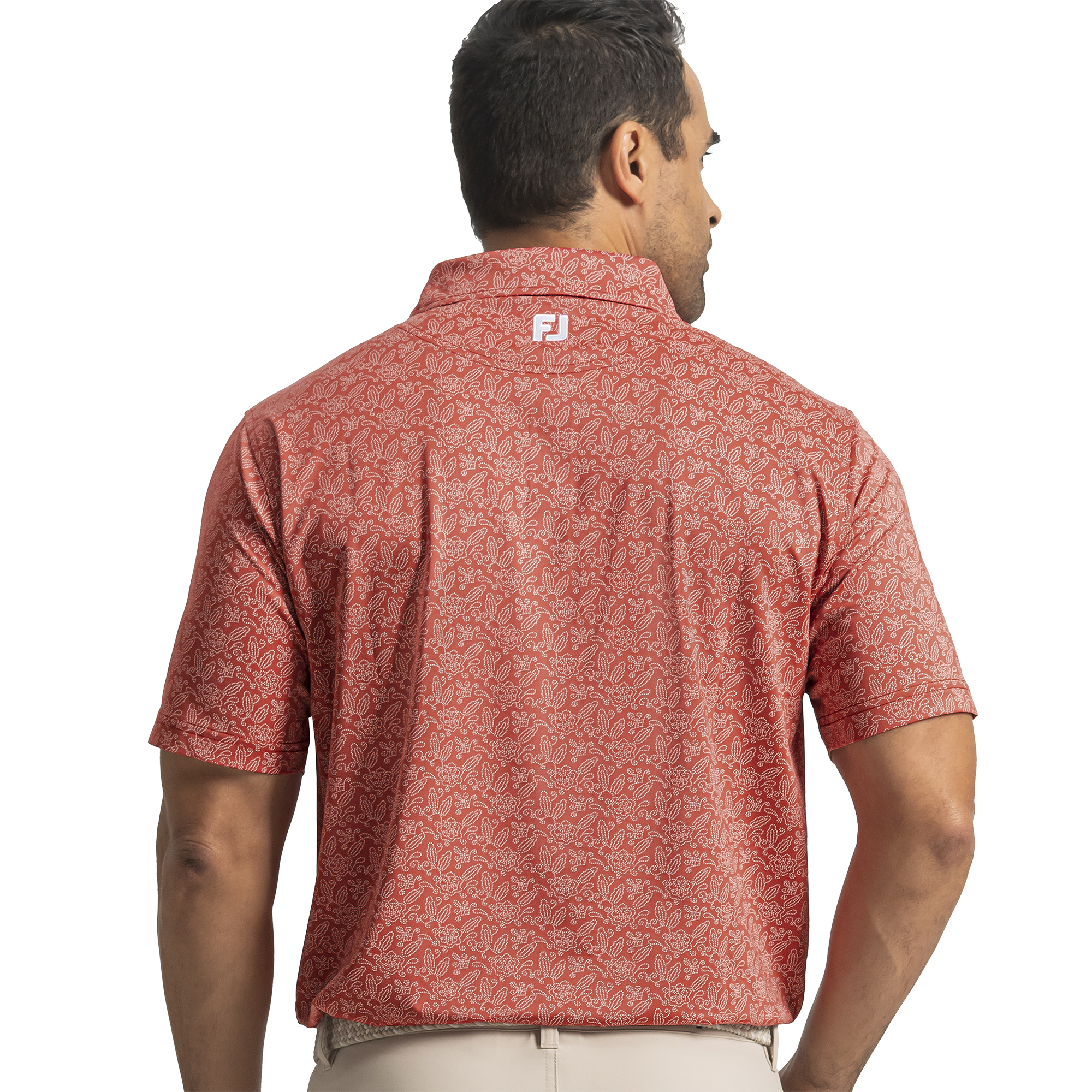 Wingtip Floral Lisle Self Collar