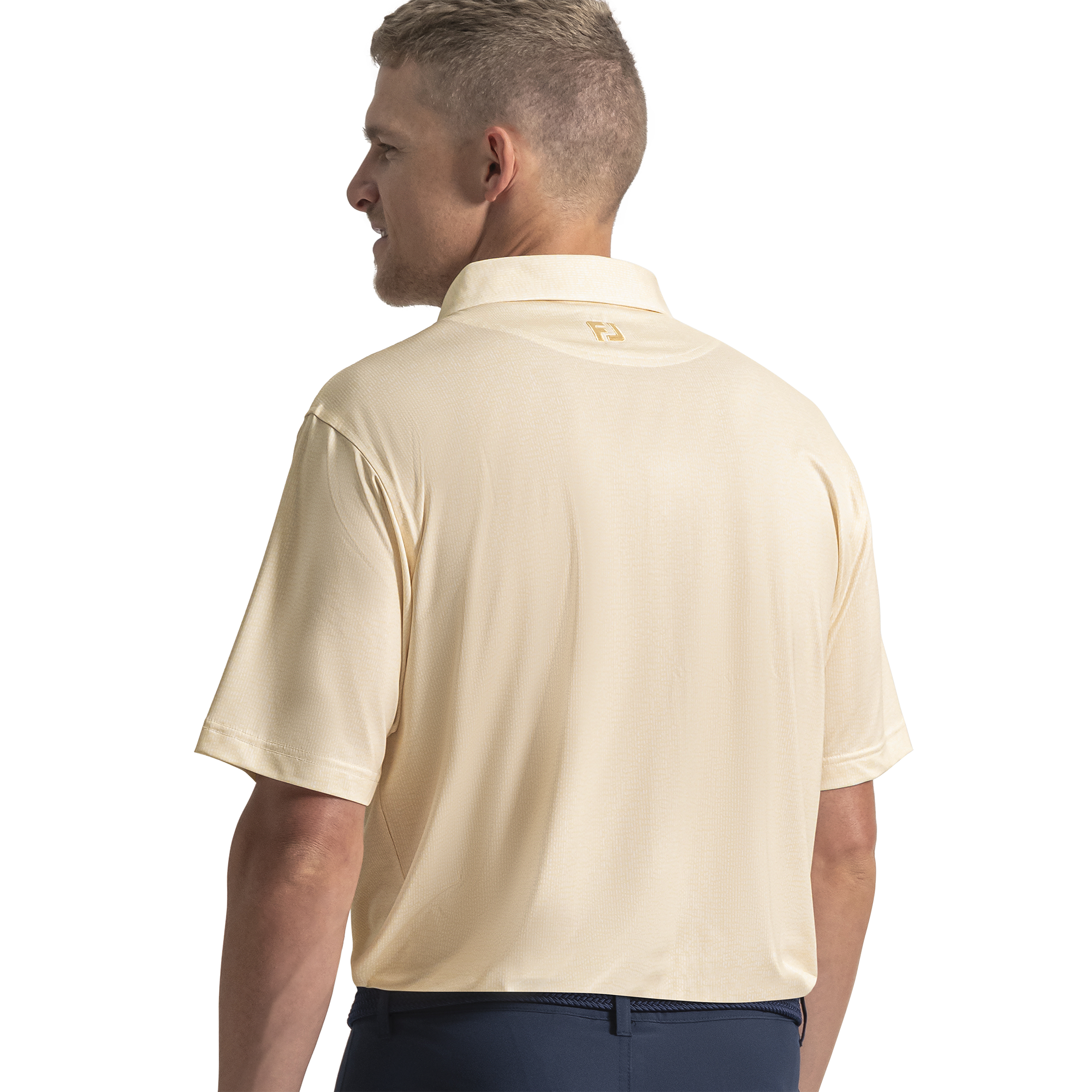 Seersucker Print Lisle Self Collar