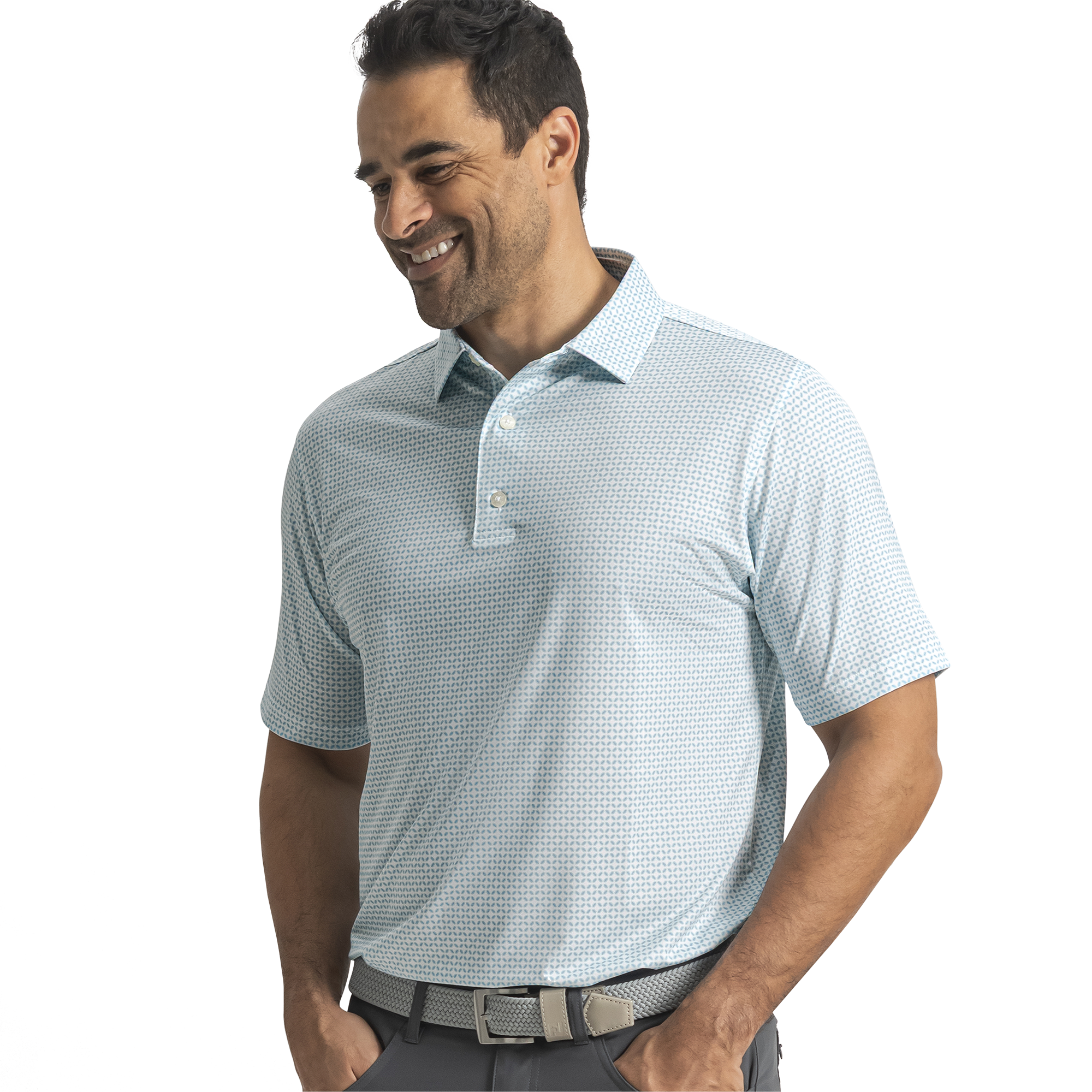 Ellipse Print Lisle Self Collar