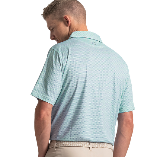 Wave Print Lisle Self Collar